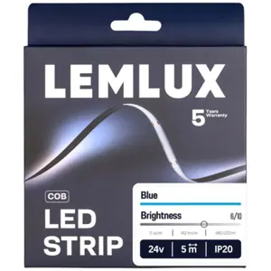Fita LED COB 8mm AZUL 24VDC 11W/m IP20 - rolo de 5m