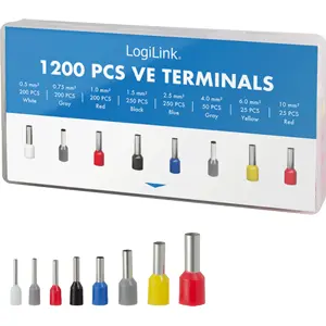 Sortido de 1200 ponteiras isoladas (0.5..10mm²)
