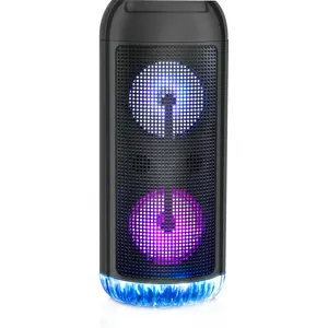 Coluna portátil Bluetooth 10W RGB c/ função karaoke