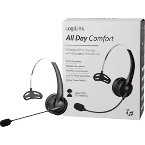 Auscultador headset Bluetooth 6.0 mono c/ microfone + controlo volume