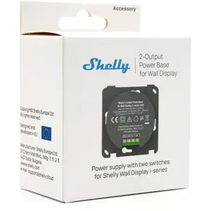 Base de alimentación con 2 relés (5A por canal) para Shelly Wall Display i-series