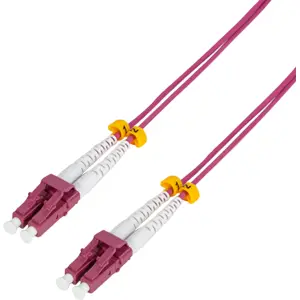 Cable de fibra óptica LC-LC OM4 (laser optimizado) multimodo (50/125µ) dúplex 7.5m