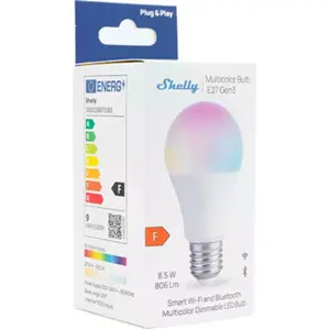 Lâmpada LED Smart WiFi + BLE E27 RGBW 2700..6500K 8.5W 806lm