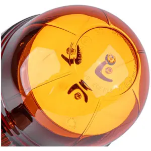 Sinalizador (pirilampo) LED 12V/24V c/ ficha de isqueiro - magnético / parafusos - Laranja - IP56 - Ø113x47mm