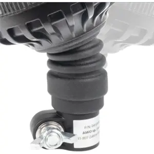 Sinalizador (pirilampo) LED 12V/24V de fixação flexível DIN 24mm - Laranja (Fumado) - IP6K9K - Ø110x169mm