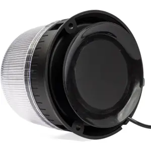 Sinalizador (pirilampo) LED c/ ficha de isqueiro - magnético / parafusos - Laranja - IP66 - Ø126x131mm