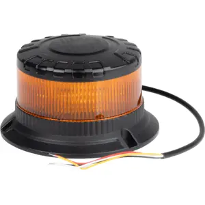 Sinalizador (pirilampo) LED 12V/24V c/ fios SYNC - fixação de parafusos - Laranja - IP6K9K - Ø110x77