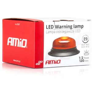 Sinalizador (pirilampo) LED 12V/24V fixação de parafusos - Laranja - IP56 - Ø113x47mm