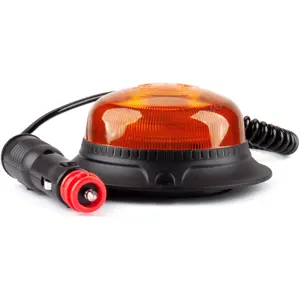Sinalizador (pirilampo) LED 12V/24V con enchufe de mechero - magnético / tornillos - Naranja - IP56 - Ø113x64mm