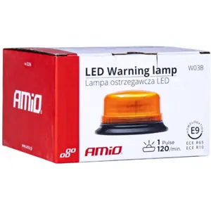 Sinalizador (pirilampo) LED 12V/24V fixação de parafusos - Laranja - IP56 - Ø68x136mm