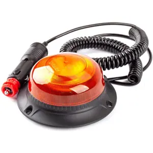 Sinalizador (pirilampo) LED 12V/24V con enchufe de mechero - magnético / tornillos - Naranja - IP56 - Ø113x64mm