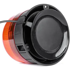 Sinalizador (pirilampo) LED 12V/24V c/ ficha de isqueiro - magnético / parafusos - Laranja - IP56 - Ø113x47mm