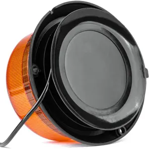 Sinalizador (pirilampo) LED 12V/24V con enchufe de mechero - magnético / parafuso - Naranja - IP56 - Ø136x87mm