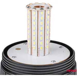 Señalizador (pirilampo) LED 12V/24V con enchufe de mechero - magnético / tornillo - Naranja - IP56 - Ø142x169mm