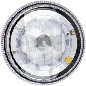 Sinalizador (pirilampo) LED c/ ficha de isqueiro - magnético / parafusos - Laranja - IP66 - Ø126x131mm