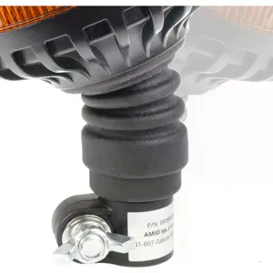 Sinalizador (pirilampo) LED 12V/24V de fixação flexível DIN 24mm - Laranja - IP56 - Ø115x179mm
