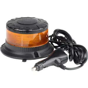 Sinalizador (pirilampo) LED 12V/24V c/ ficha de isqueiro - magnético / parafusos - Laranja - IP6K9K - Ø110x89mm