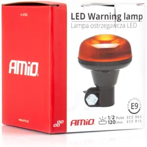 Sinalizador (pirilampo) LED 12V/24V - fixação DIN 24mm - Laranja  - IP56 - Ø86x97mm