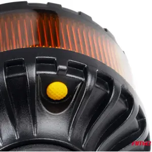 Sinalizador (pirilampo) LED 12V/24V de fixação flexível DIN 24mm - Laranja - IP6K9K - Ø110x169mm