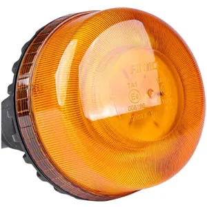 Sinalizador (pirilampo) LED 12V/24V de fixação flexível DIN 24mm - Laranja - IP56 - Ø115x179mm