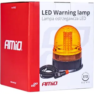 Señalizador (pirilampo) LED 12V/24V con enchufe de mechero - magnético / tornillo - Naranja - IP56 - Ø142x169mm