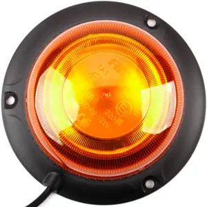 Sinalizador (pirilampo) LED 12V/24V fixação de parafusos - Laranja - IP56 - Ø113x47mm