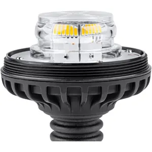 Sinalizador (pirilampo) LED 12V/24V de fixação flexível DIN 24mm - Laranja - IP56 - Ø115x179mm