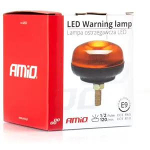 Lámpara de señalización (pirilampo) LED 12V/24V fijación rosca M12 - Naranja - IP56 - Ø86x91mm