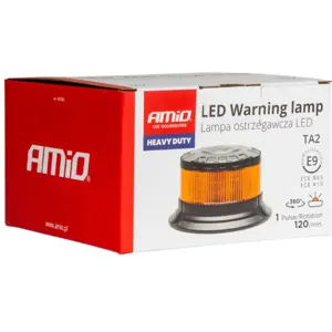 Sinalizador (pirilampo) LED 12V/24V c/ fios SYNC - fixação de parafusos - Laranja - IP6K9K - Ø110x77