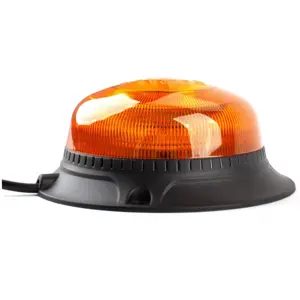 Sinalizador (pirilampo) LED 12V/24V con enchufe de mechero - magnético / tornillos - Naranja - IP56 - Ø113x64mm