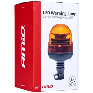 Sinalizador (pirilampo) LED 12V/24V de fixação flexível DIN 24mm - Laranja - IP56 - Ø129x241mm