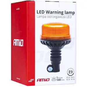 Sinalizador (pirilampo) LED 12V/24V de fixação flexível DIN 24mm - Laranja - IP56 - Ø115x179mm