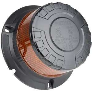 Sinalizador (pirilampo) LED 12V/24V c/ fios SYNC - fixação de parafusos - Laranja - IP6K9K - Ø110x77