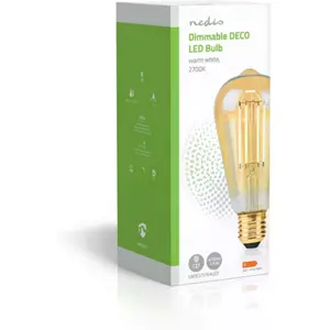Lámpara tipo filamento LED E27 ST64 2100K 4,9W 470lm
