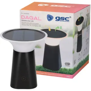 Farol de mesa solar LED recargable USB 3000K