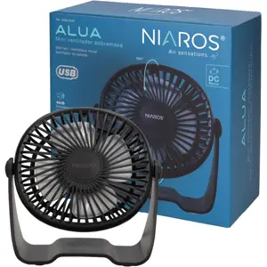 Mini ventoinha USB 3W Ø15cm preto