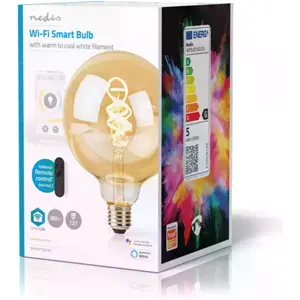 Lampada tipo filamento LED Smart WiFi E27 G125 1800-6500K 4.9W 360lm (compatível c/ Tuya) SmartLife