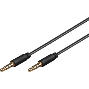 Cabo Jack 3.5mm (4 Pin) macho-macho - preto - 1.0m