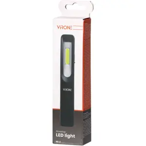 Lanterna LED recarregável 3W 200lm+50lm 1200mAh com clip e íman