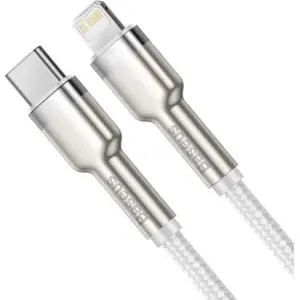 Cabo USB-C <-> Lightning 20W 480Mbps revestimento a nylon - 1 m - branco