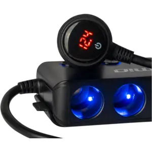 Distribuidor de mechero 12/24VDC de 3 salidas con interruptor + 3x USB-A + USB-C PD30W