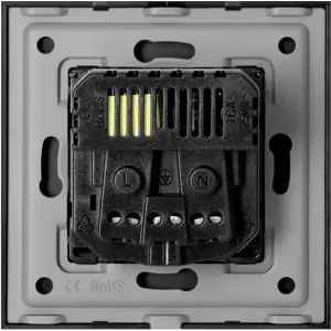 Tomada preta de parede Schuko 230VAC 16A c/ USB-A + USB-C (20W máx.)