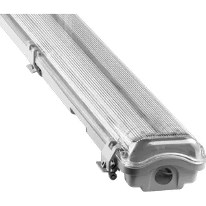 Armadura para tubos de LED T8 2x120cm IP65 c/ 2x lâmpadas LED T8 18W 4000K