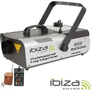 Máquina de fumo profissional 1500W c/ DMX + 2 comandos