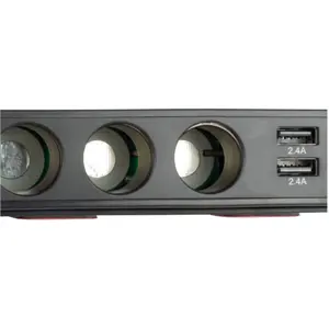 Distribuidor de mechero 12/24VDC de 3 salidas con interruptor + 3x USB-A + USB-C PD30W