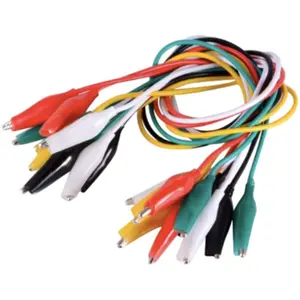 Conjunto de 10 crocodilos 45mm c/ cabo - 50cm