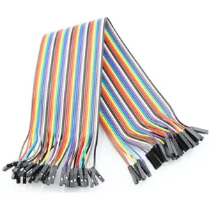 Conjunto de 40 cabos de ligação Jumper Dupont fêmea-fêmea - 200mm