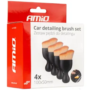 Conjunto de 4 pincéis ergonómicos de detailing - 100x50mm