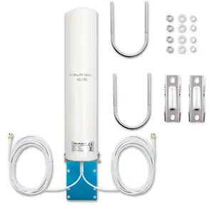 Antena 4G LTE DUAL Omnidirecional 12dBi c/ 2 cabos - IP67