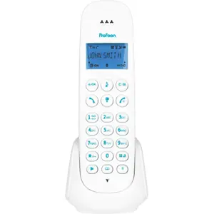 Telefone rede fixa sem fios DECT - branco e azul